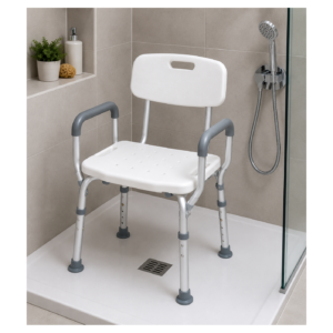 Sedia da doccia con schienale